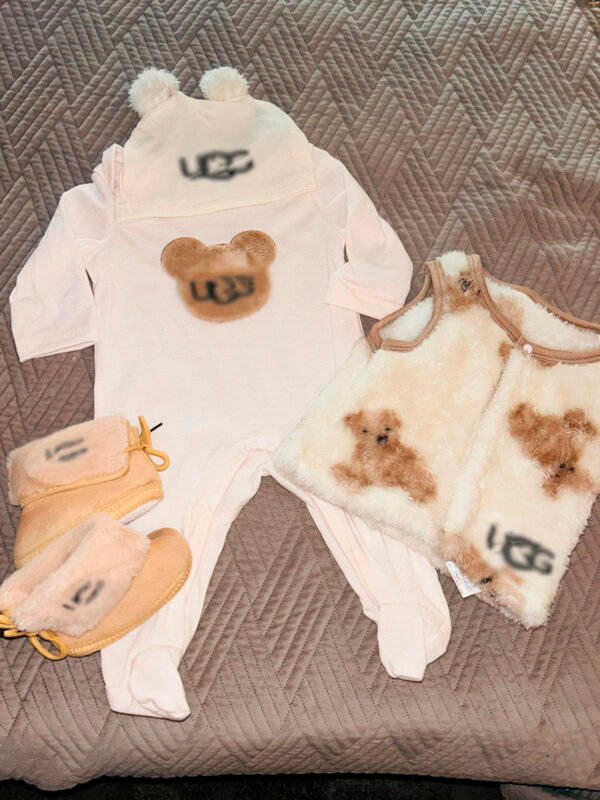 ensemble Pyjama 3 pièces ours beige