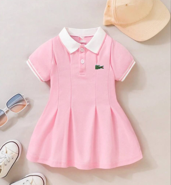 robe polo rose