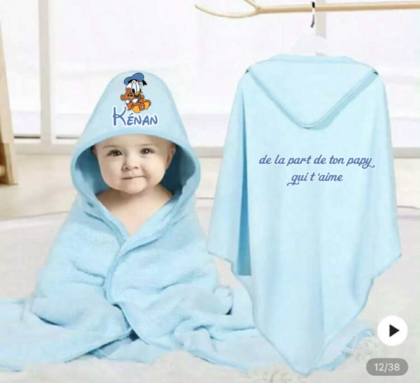 ensemble doudou cape de bain