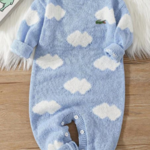 Pyjama bébé style laine – Motif nuage